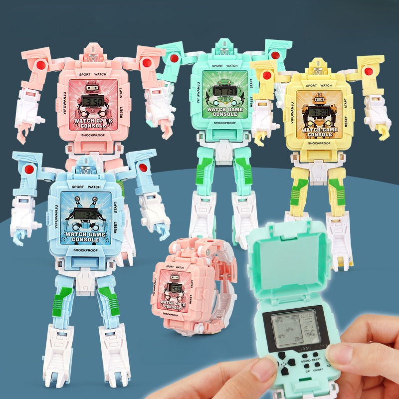 Đồng Hồ Điện Tử Hình Robot Hoạt Hình Đồ Chơi Cho Bé