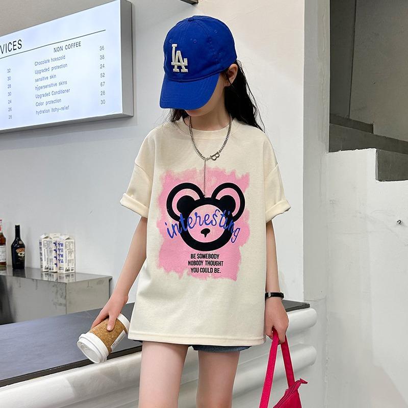 Áo Thun Mùa Hè 100% cotton Tay Cộc Cho Bé Gái