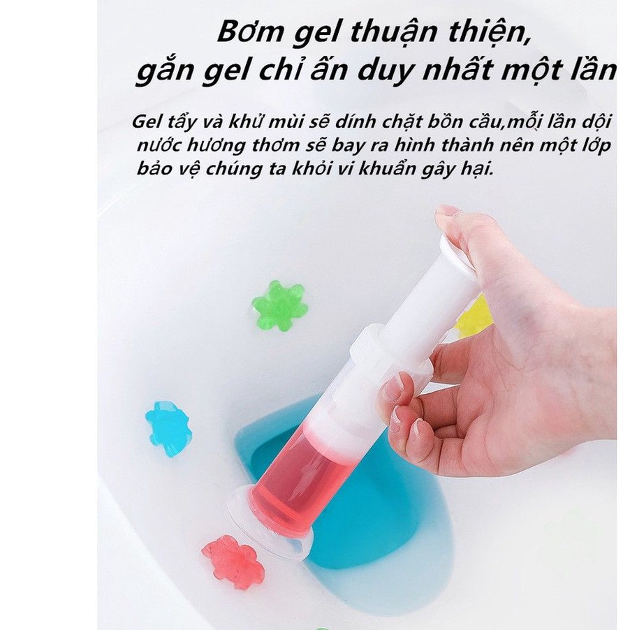 Gel thơm khử mùi toilet hương hoa toilet 9 loại khử mùi diệt khuẩn khử trùng toilet hình hoa hương thơm tươi mát không khí