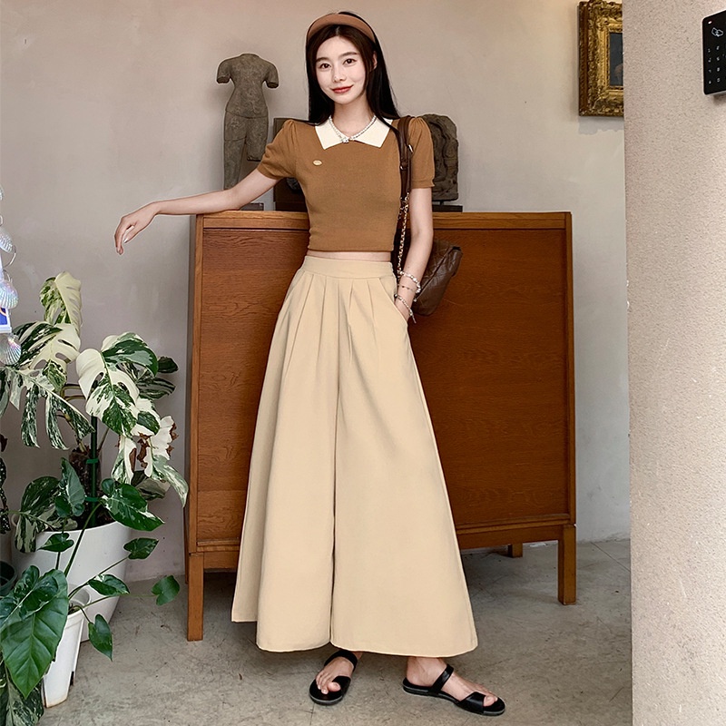 Quần culottes cotton Lanh Mỏng Ống Rộng Dáng Suông Thời Trang Mùa Hè 2023 Phong Cách Mới Cho Nữ