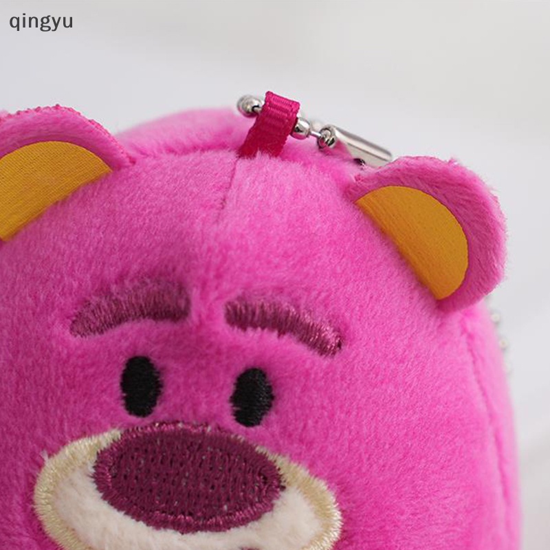 Mới 1 cái sang trọng dâu gấu búp bê túi xách mặt dây chuyền túi búp bê cặp đôi búp bê móc khóa đồ chơi sang trọng quà tặng nhồi bông đồ chơi sang trọng tốt