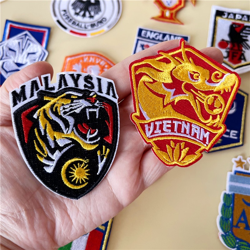 ♥ Logo Đội Bóng Đá Quốc Gia Portugal / Tây Ban Nha / Argentina / Germany Patchugal - Portugal / Tây Ban Nha / Argentina / Germany ♥ 1 Sticker Ủi Thêu Hình Huy Hiệu
