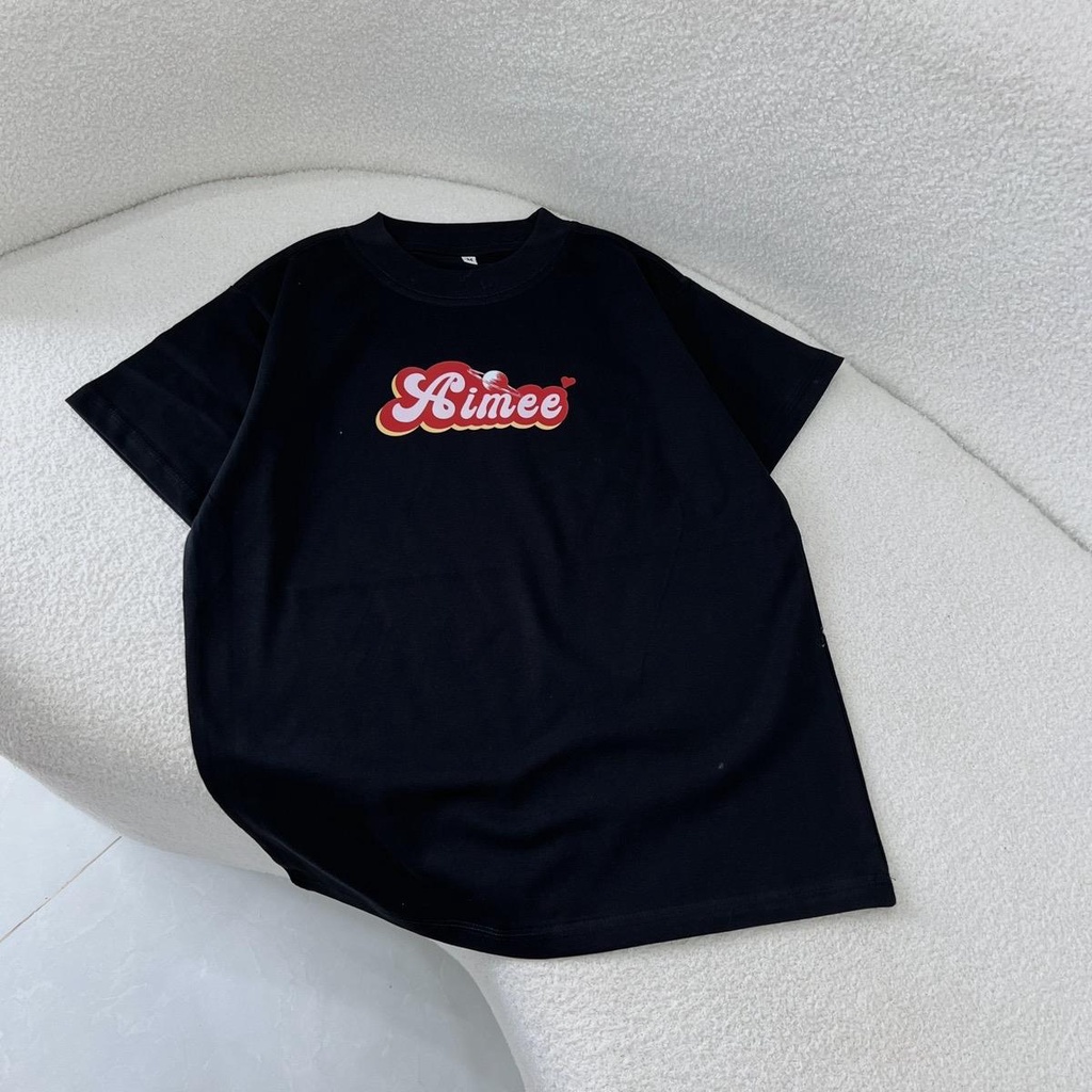 BABY TEE AIMEE logo ss1 áo thun nữ form vừa chất cotton