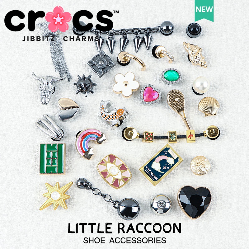 Charm crocs kim loại Khóa Kim Loại Chuyên Dụng Trang Trí Giày Dép Cho jibbitz crocs 2023