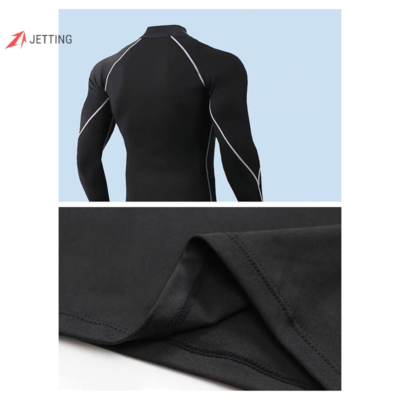 Áo Thun Thể Thao Tay Dài Cổ Lọ Giữ Nhiệt Thoải Mái Thời Trang Mùa Thu Cho Nam