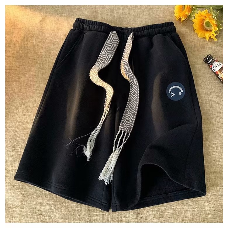 Quần Short Thể Thao 5 / 4 Dáng Rộng In Họa Tiết Hoạt Hình Phong Cách Hàn Quốc Thời Trang Mùa Hè Cho Nam Size M-5XL