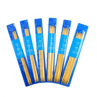 2-5mm 5pcs/tay áo dệt kim đôi tip tre crochet DIY áo len vớ dệt kim công cụ 20cm