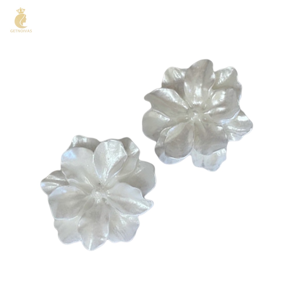 GETNOIVAS Bông Tai Xỏ Hình Hoa Không Gây Dị Ứng Thời Trang Cho Nữ