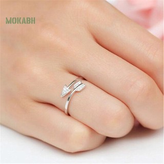 Nhẫn Hở Đính Đá Hình Mũi Tên Cho Cặp Đôi