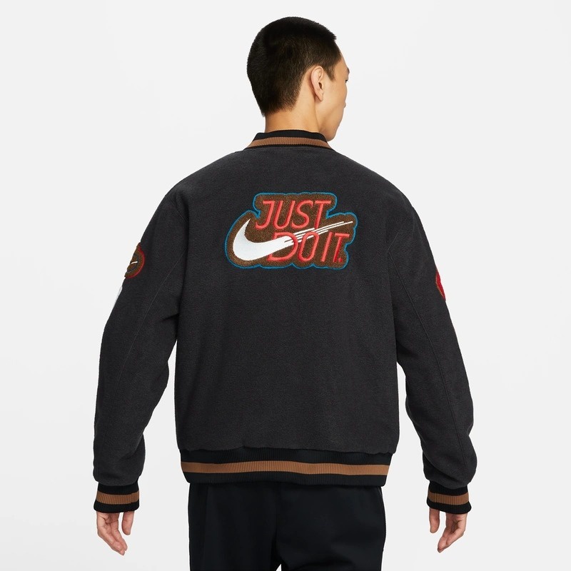 Áo Khoác Bóng Chày Chống Gió Thêu Logo Nike 100% Dày Dặn Thời Trang Mùa Đông Cho Cặp Đôi