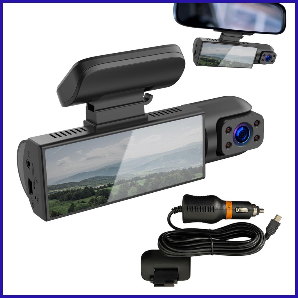 Camera Ghi Hình Trước Và Sau 2 Kênh Kèm Cảm Biến Chuyển Động 170 Rompvn Cho Xe Hơi