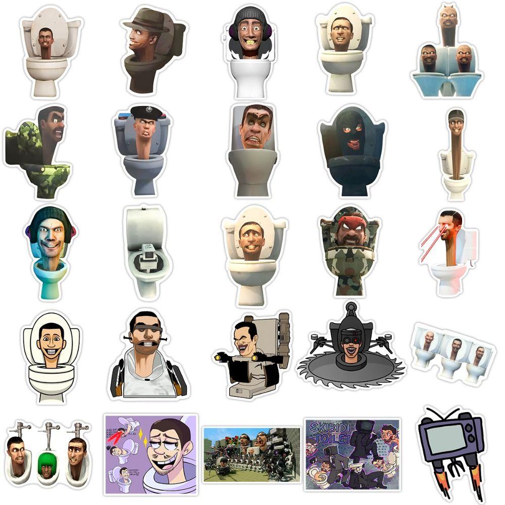 Sticker MMULCK hình skibidi toilet graffiti chống nước DIY dùng trang trí sổ lưu niệm/ làm đồ chơi