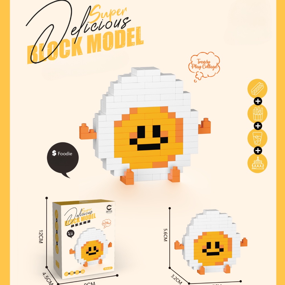 Mô Hình Lắp Ráp Khoai Tây Chiên / Burger Dễ Thương 8921-8932