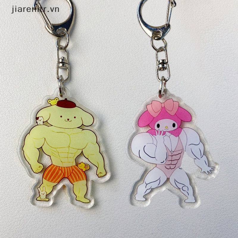 Móc Khóa Gắn Ba Lô / Móc Khóa Hình Cơ Bắp Sanrio / Hello Kitty Dễ Thương Cho Cặp Đôi