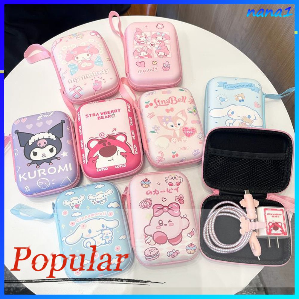 SANRIO Hộp Đựng Dây Cáp Sạc Tai Nghe Hình Cinnamoroll Melody Mini Dễ Thương