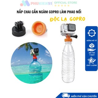 Nắp chai làm phao nổi gắn GoPro, Actioncam, đi bơi đi lặn nổi camera