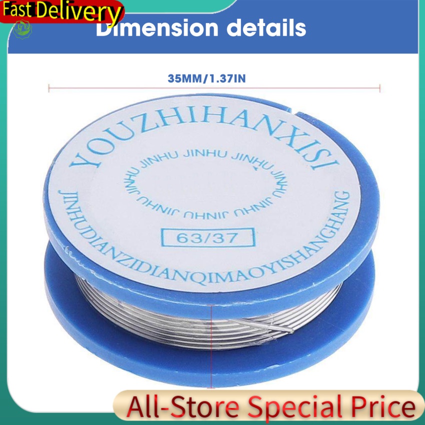 63/37 10g dây hàn lõi nhựa thông có độ tinh khiết cao 0,8mm với thông lượng 2% và điểm nóng chảy thấp cho sắt hàn điện
