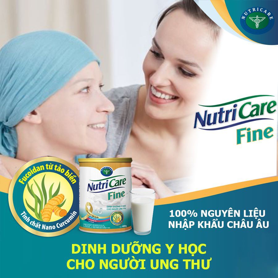 Sữa bột Nutricare Fine dinh dưỡng y học cho người ung thư lon 900g Chính hãng