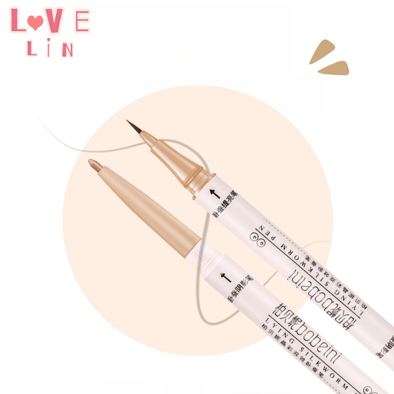 Lovelin màu pha lê berbeni hiệu ứng kép nằm tằm bút phác thảo bút bóng mờ khuôn mặt tự nhiên để bút đánh dấu sáng