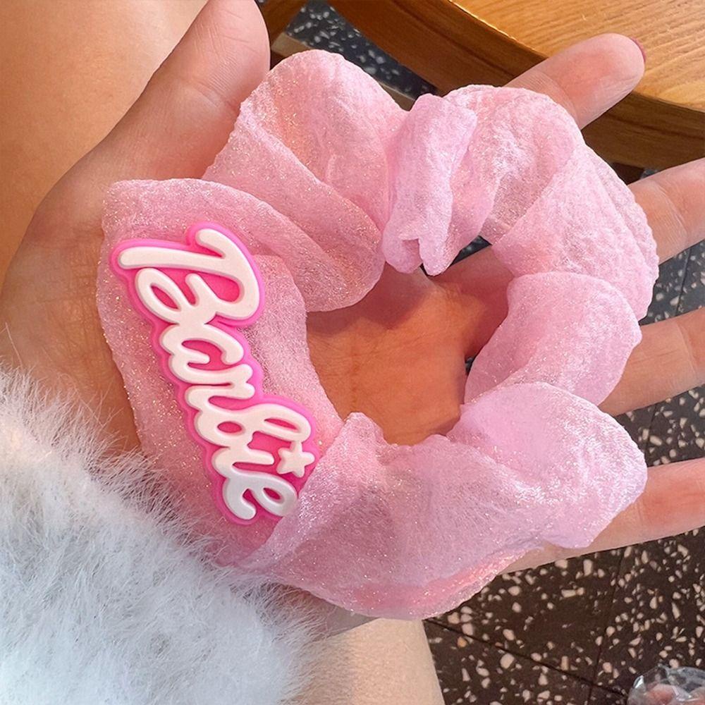 Shanrong barbie dây buộc tóc, chữ sang trọng, mũ đội đầu đơn giản phim hoạt hình scrunchies y2k cosplay