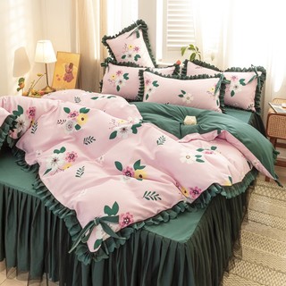 Công chúa gió giường váy ren giường bốn mảnh bộ đồ giường hàn quốc mờ bốn mảnh bộ ga trải giường 4ft bộ ga trải giường 5ft bộ ga trải giường 6ft