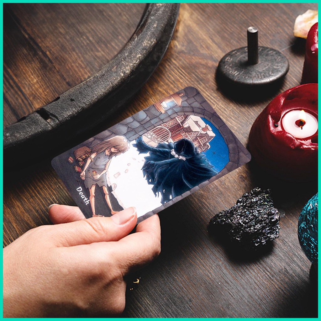 Tarot cards oracle cards phiên bản tiếng anh dễ thương tarot fate telling game party ủng hộ bảng trò chơi quà tặng cho bé trai hjuvn