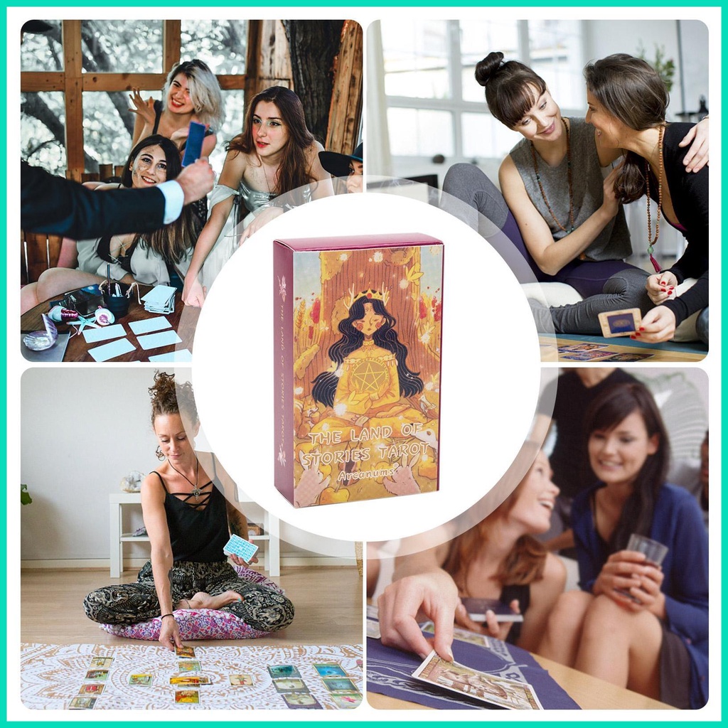 Tarot cards oracle cards phiên bản tiếng anh dễ thương tarot fate telling game party ủng hộ bảng trò chơi quà tặng cho bé trai hjuvn