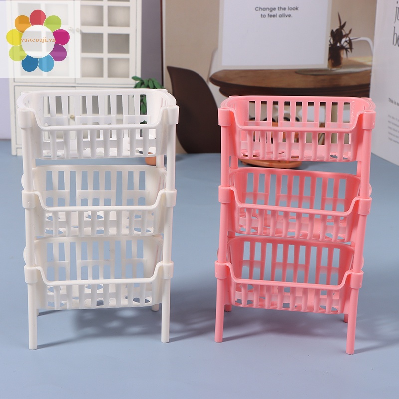 Vastji 1/12 dollhouse thức ăn nhỏ giỏ đựng trái cây búp bê nhà giỏ xếp chồng lên nhau phụ kiện trang trí nhà búp bê vn