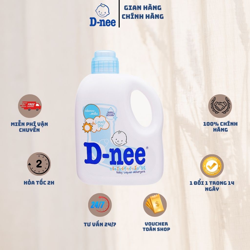 Dung Dịch Giặt Quần Áo Cho Bé D-Nee - Chai 960ml (Xanh)