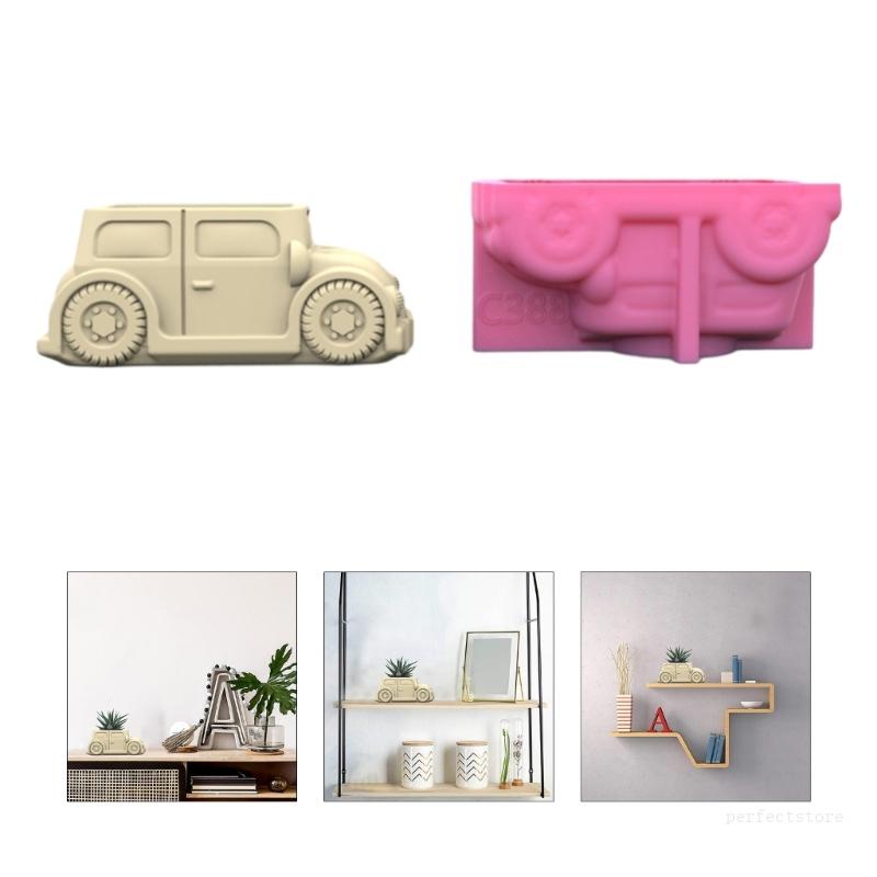 Hoàn hảo motorcar bê tông silicone nồi khuôn mọng nước lọ hoa đất sét xi măng khuôn thạch cao tự làm vườn nhà chậu hoa mo