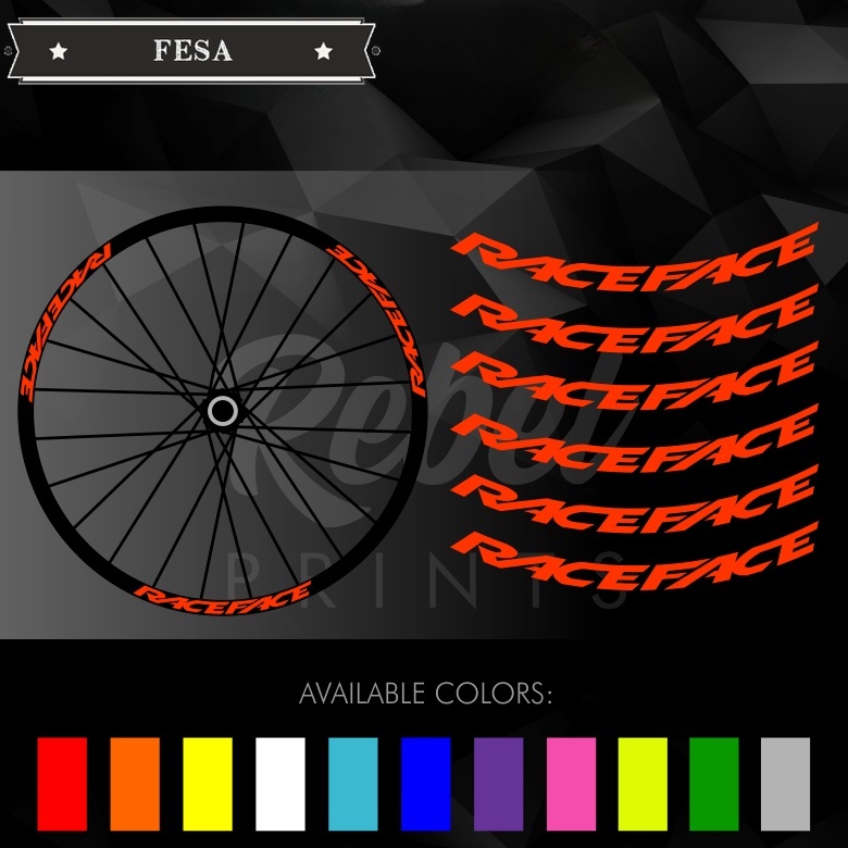 Raceface  nhãn dán vành bánh xe decal vinyl cho xe đạp leo núi hoặc xe đạp đường trường