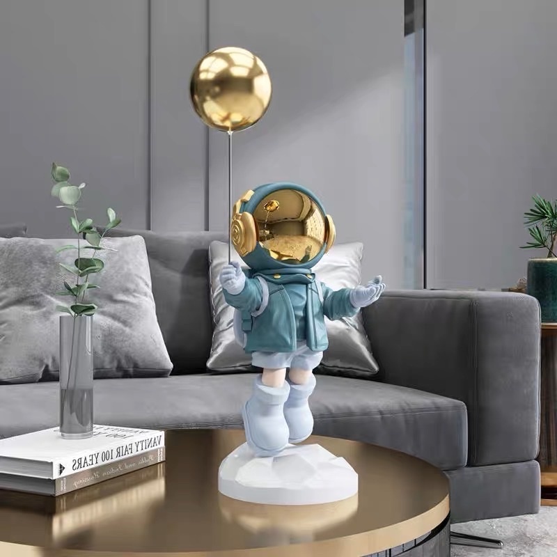 Decor Phòng Khách "Phi Hành Gia Cầm Bóng" đựng mỹ phẩm trái cây trang trí, làm quà tặng sinh nhật khai trương nhiều