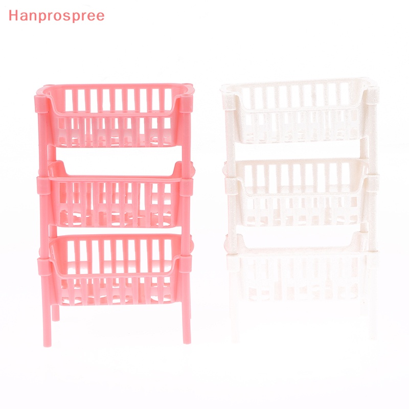 Hanprospree> 1/12 dollhouse mini food fruit storage giỏ búp bê nhà có thể xếp chồng lên nhau giỏ trang trí nhà búp bê phụ kiện tốt
