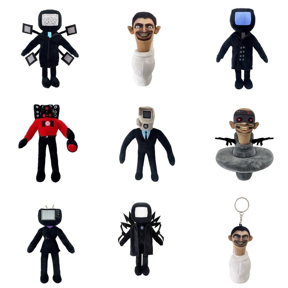 Layor1 man plush toy, toilet man cartoon doll búp bê skibidi, gift tv man stuffed toy men