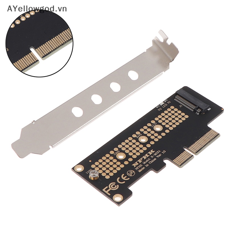 Ayellowgod m.2 nvme ssd ngff to pcie 3.0 x4 adapter m key interface card vn
