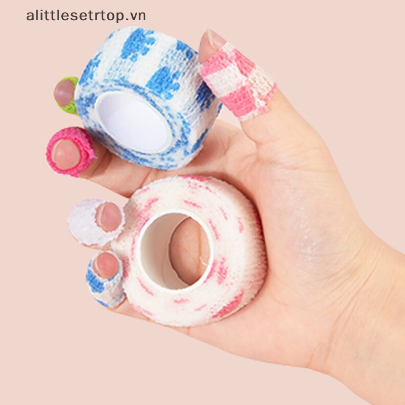 Alittlesetrtop 2m / 4m nail finger protection cute flex anti uv non-woven manicure tool breathable wrap self-adhesive tape sports supply.