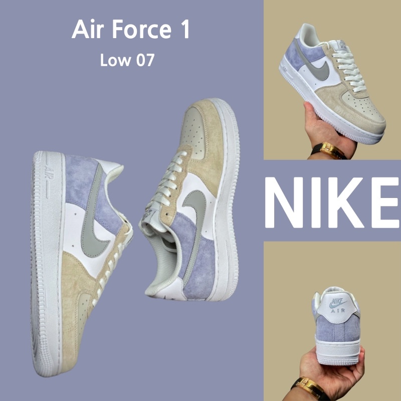 （Sản phẩm chính hãng）Giày Nike Air Force 1 Low 07 Trắng xám tím Hàng thật 100%
