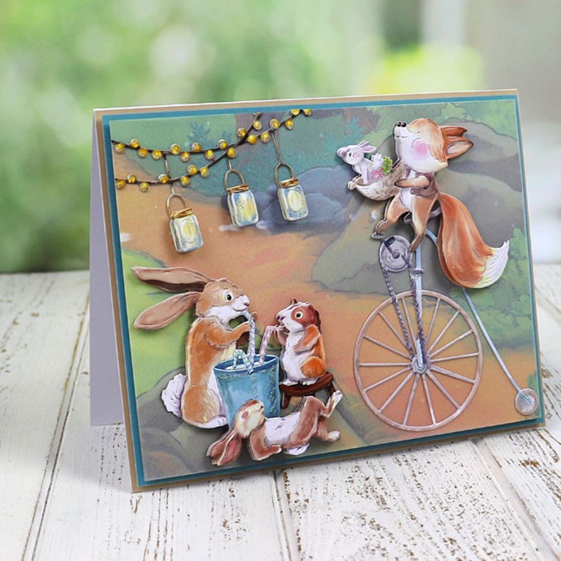 Khuôn Cắt Giấy Kim Loại Hình Đèn Lồng / Nơ Xinh Xắn