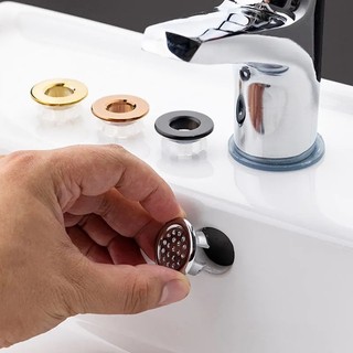 Multi-purpose kitchen sink hole round overflow cover / round trim chrome solid brass sink hole round drain cap / phòng tắm vòi chậu chèn trang trí nội thất