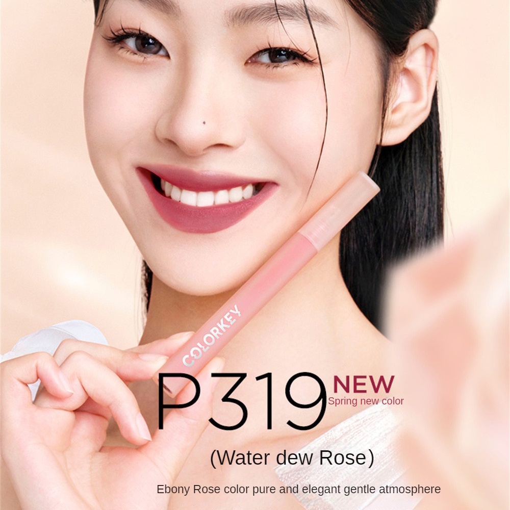 Colorkey Mirror Son Bóng Dưỡng ẩm Lâu Trôi Không Thấm Nước Soft Mist Matte Lip Gloss Ok Kissme.