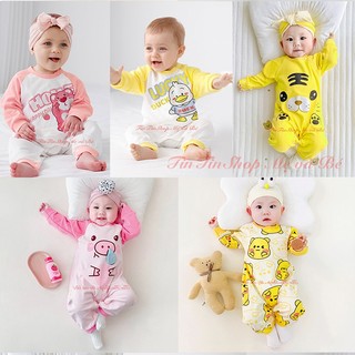 Áo liền quần Body dài tay cho bé trai bé gái sơ sinh 0-12 tháng SLT59