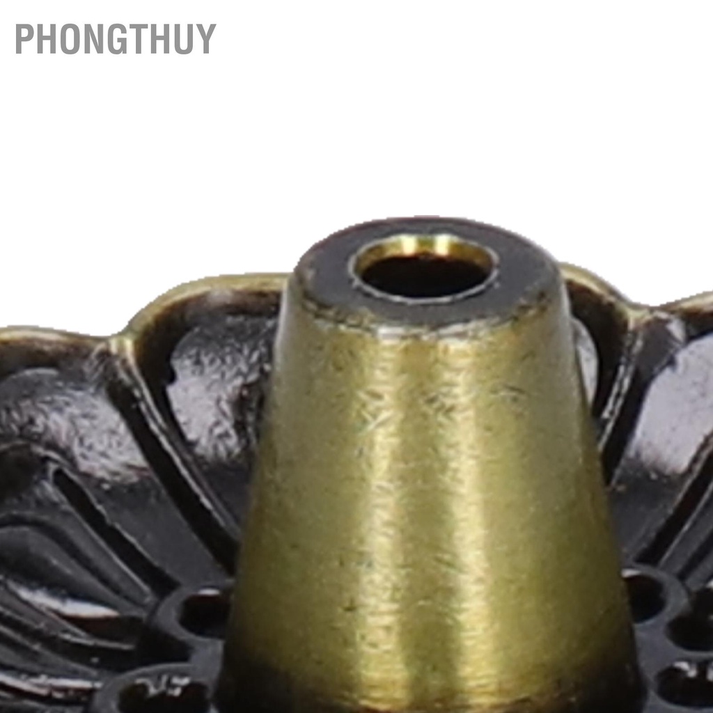 Đế Cắm Nhang Hình Bông Sen Bằng Hợp Kim - Đế cắm nhang vòng đặt hương cây 9 lỗ phụ kiện thác khói trầm hương Trang trí thiền Yoga