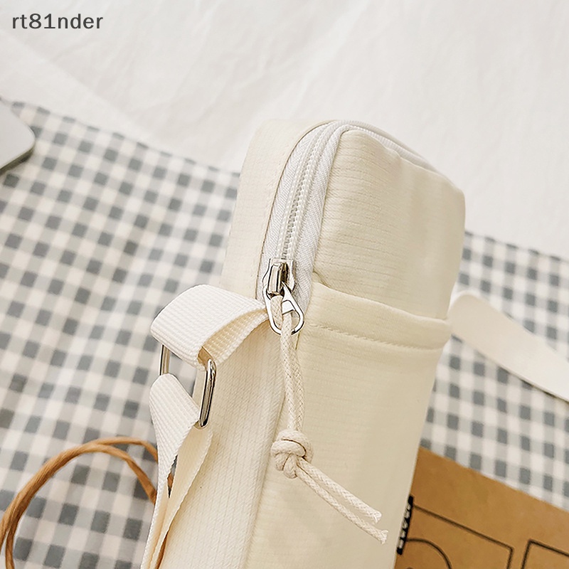 Rt đơn giản hợp thời trang macaron màu rắn vai túi vải đeo chéo thời trang đa năng zero wallet túi đựng điện thoại hình vuông samll cho bé gái n