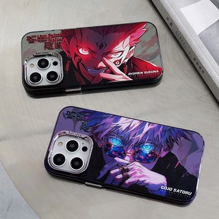 Vỏ điện thoại hoạt hình Jujutsu Kaisen Gojo Satoru mạ màu cho iPhone 17 16 15 Pro Max