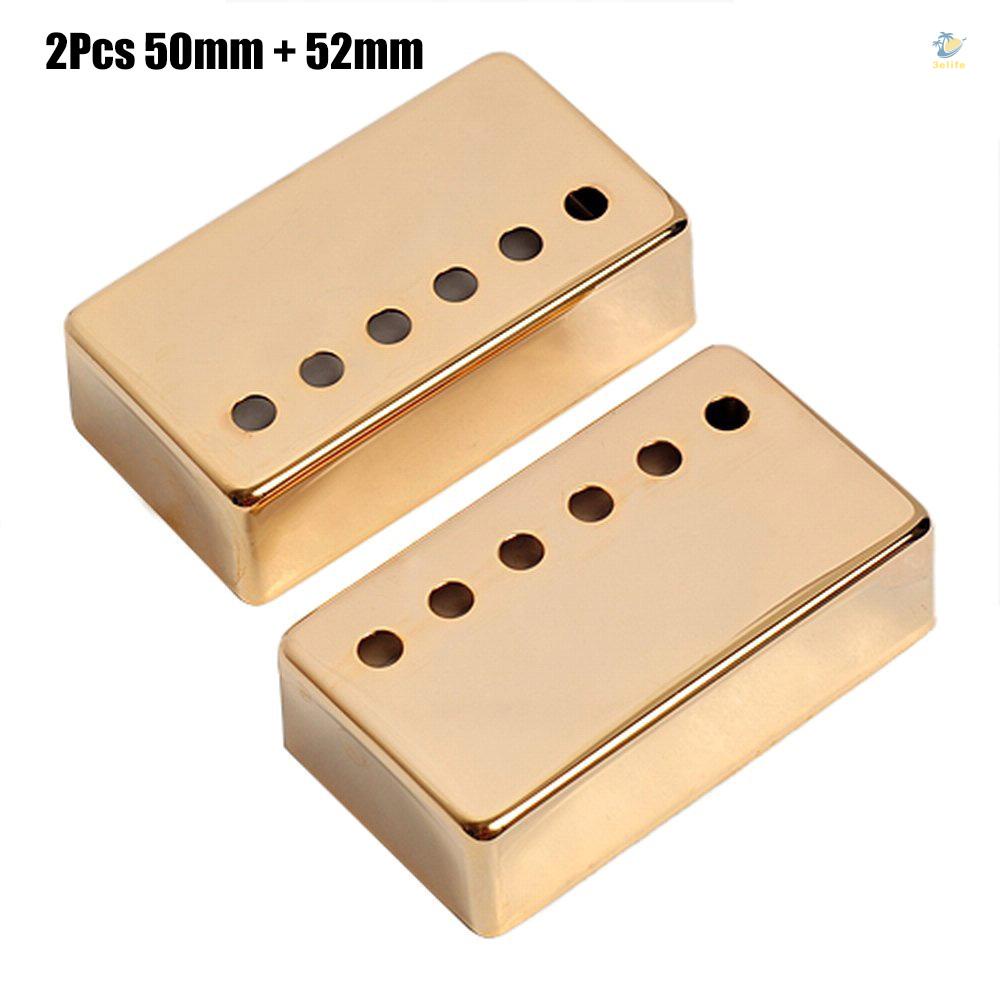 3elife 2 cái humbucker guitar pickup cover 50mm + 52mm cực khoảng cách kim loại lp guitar cổ pickup bìa cho guitar điện