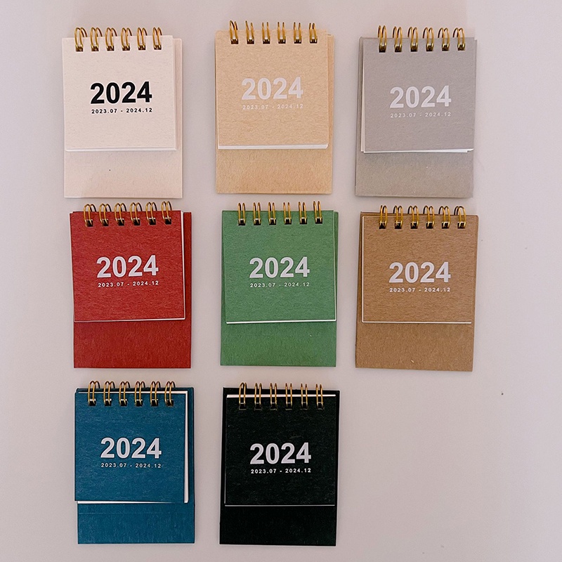 Lịch Năm 2024 mini Để Bàn Màu Sắc Tinh Khiết