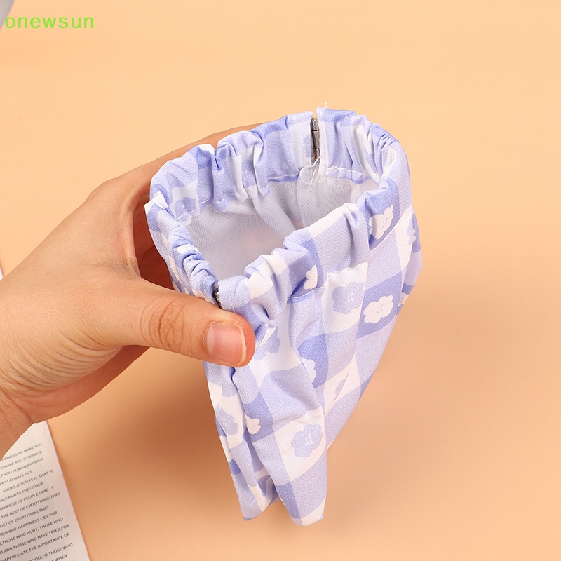 Onewsun 1pc túi lưu trữ tự động đóng không thấm nước tiền xu nhỏ ví dung lượng cao vải oxford phim hoạt hình túi phụ nữ túi phụ kiện mới