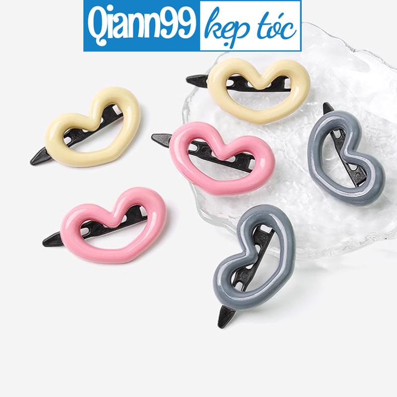 💓Qiann💓Kẹp Tóc Hình Trái Tim / Chú Ếch Dễ Thương Phong Cách Hàn Quốc Yk2