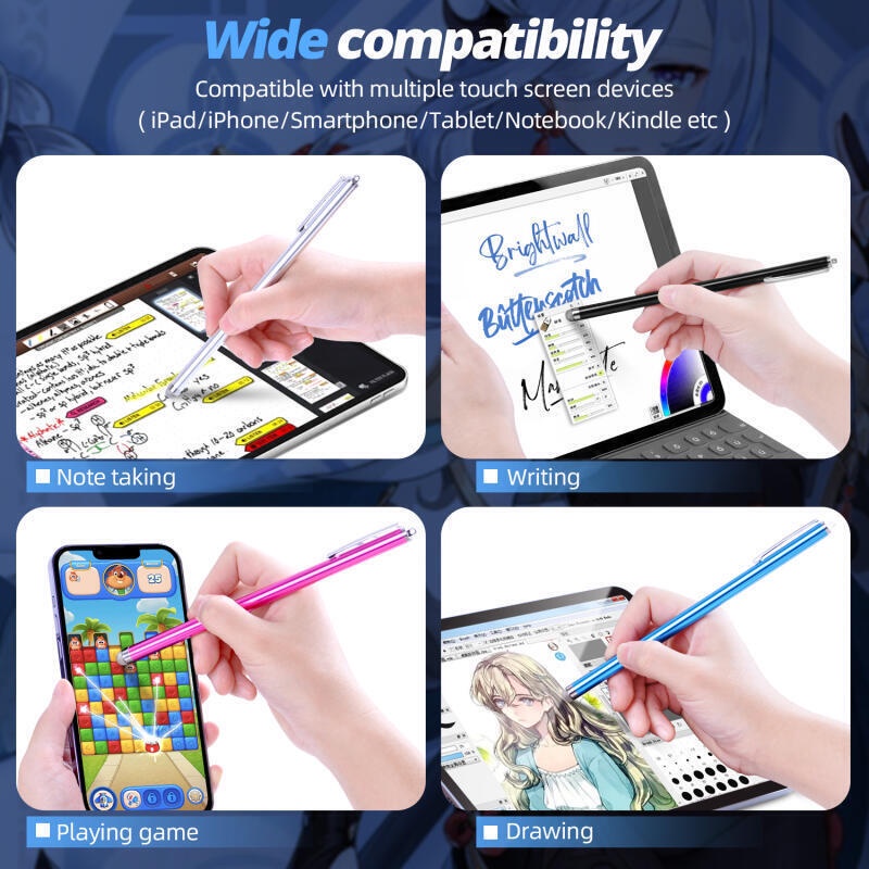 Bút stylus Ankndo dài 18.5cm cảm ứng màn hình máy tính bảng điện thoại Android samsung