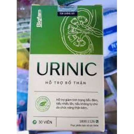 [ Thuốc Tốt 814 ] Viên Uống Urinic - Hỗ trợ Bổ Thận, Giảm Tiểu Đêm, Tiểu Nhiều Lần - Bigfam-Lọ 30 viên [ Chính Hãng ]